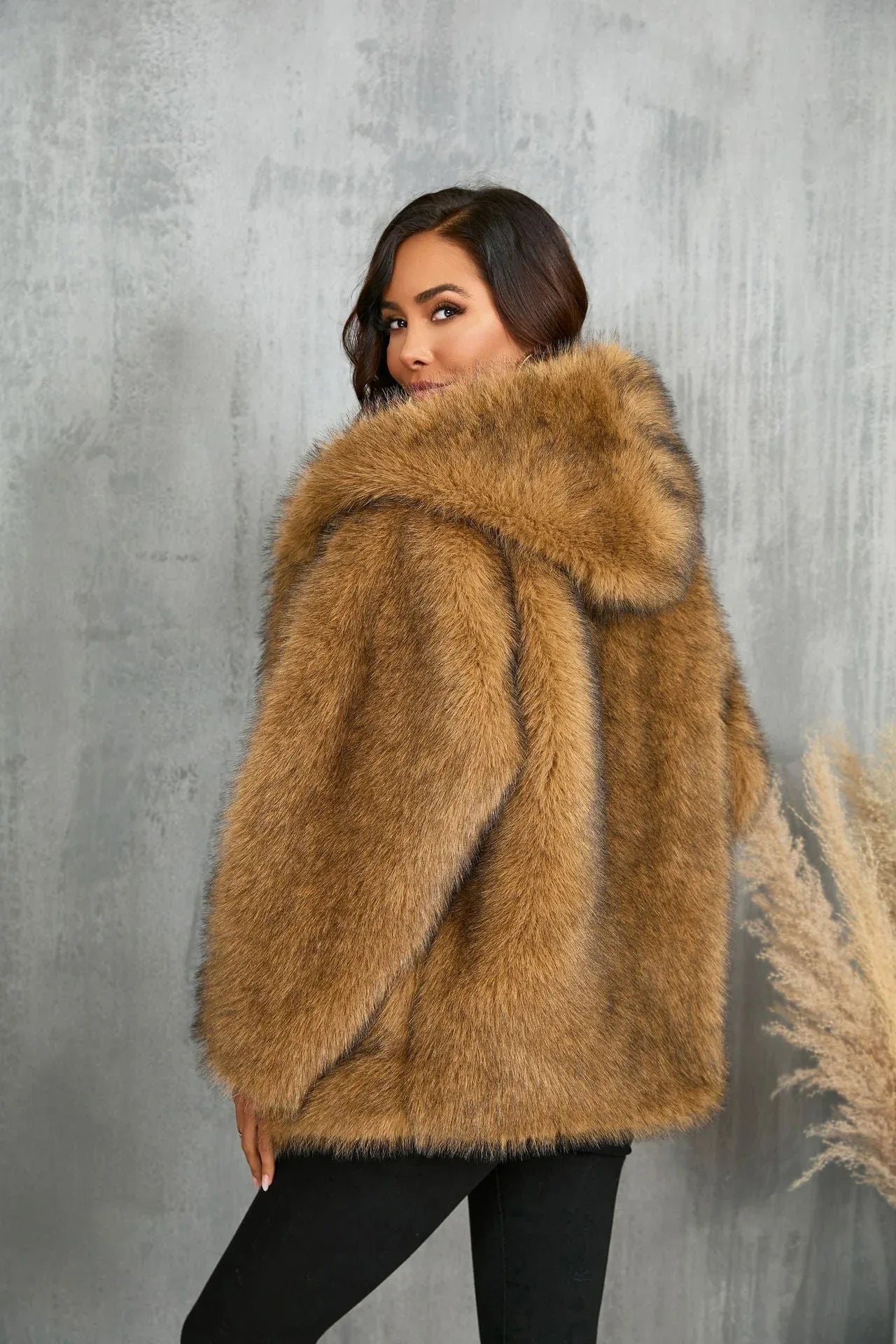 Faux Fur Hooded Jacket Secondary image