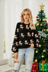 Classic Red Reindeer & Fair Isle Knit Sweater
