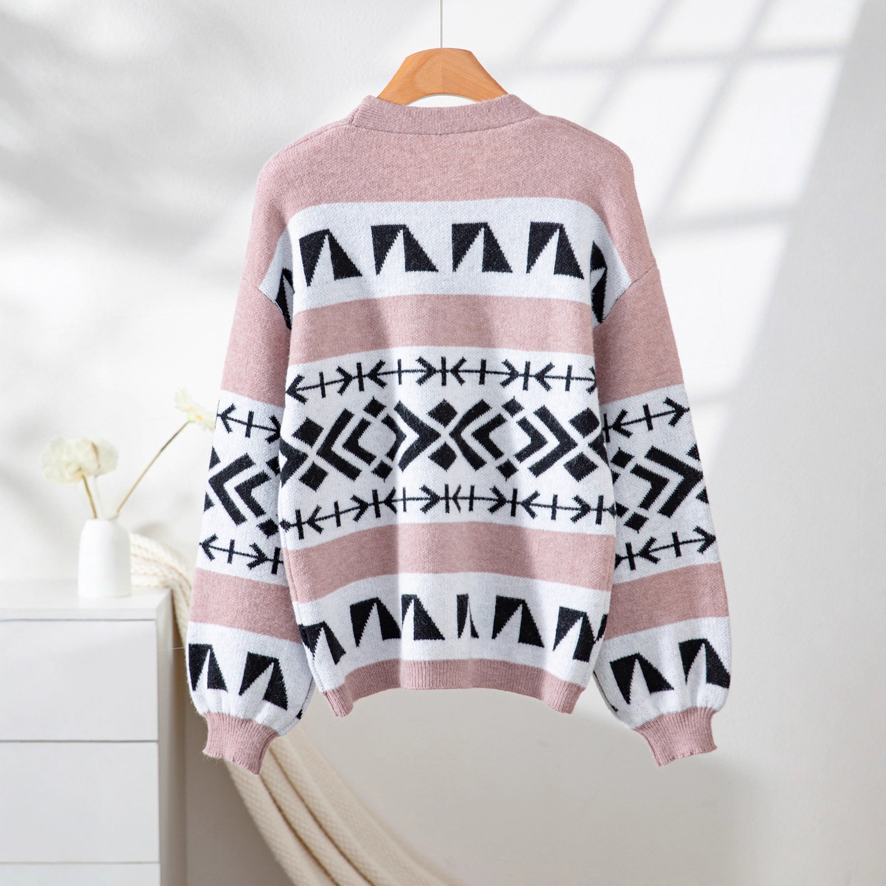Boho Chic Geometric Aztec Cardigan