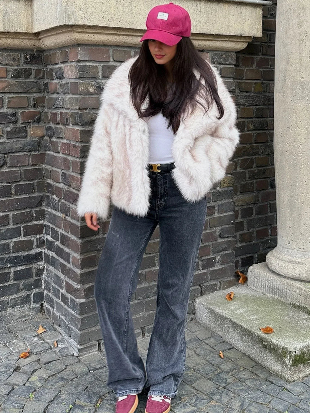 Snowflake Luxe Faux Fox Fur Jacket - View 7 | TEVQA