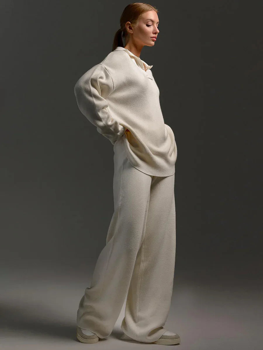 The Eleanor Polo Collar Knit Two-Piece Set - TEVQA