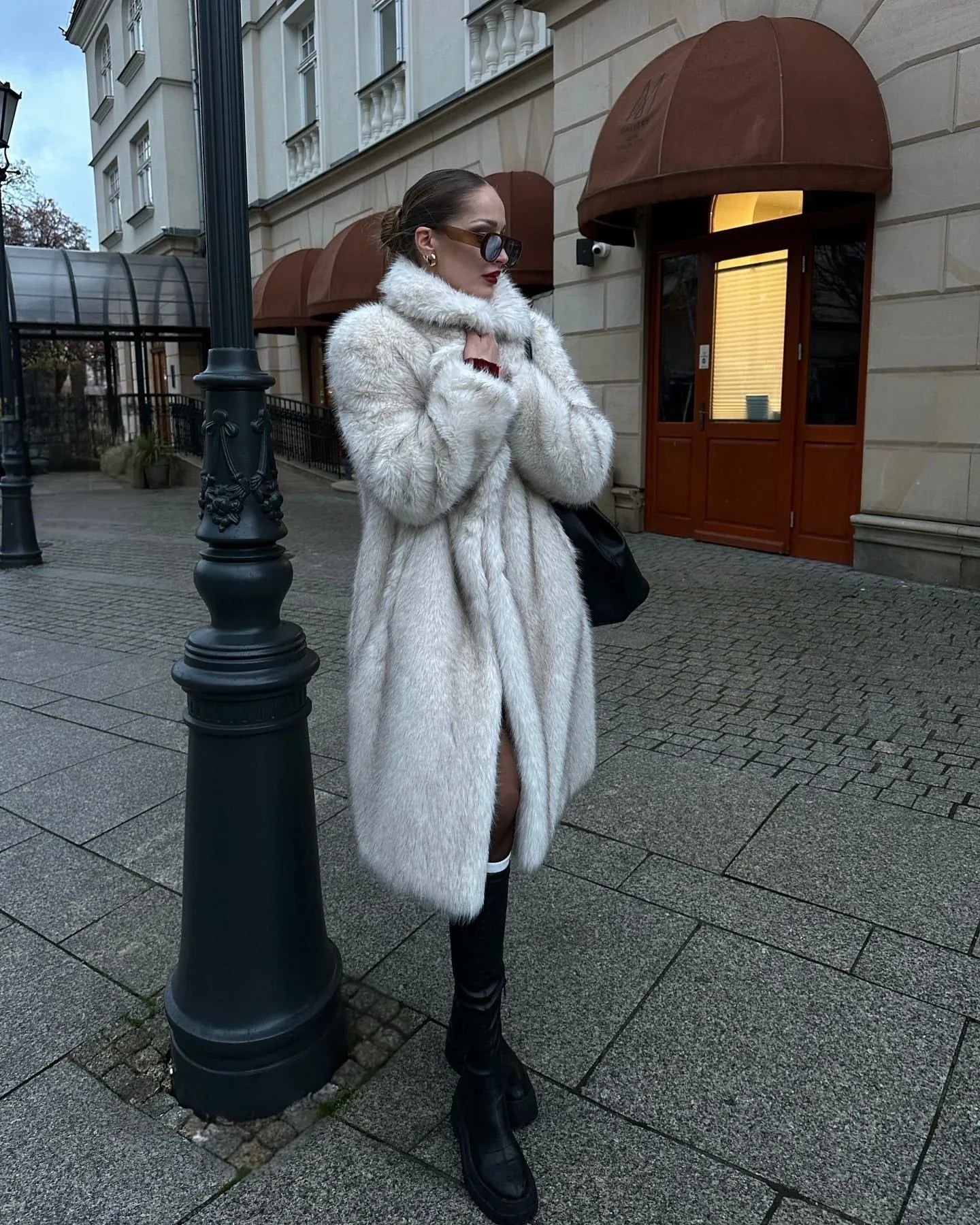 Long Faux Fur Coat Secondary image