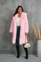 Amethyst Royal Plush Faux Fur Coat - View 11 | TEVQA