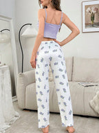 Ribbed Cami & Floral Pants Set - View 17 | TEVQA