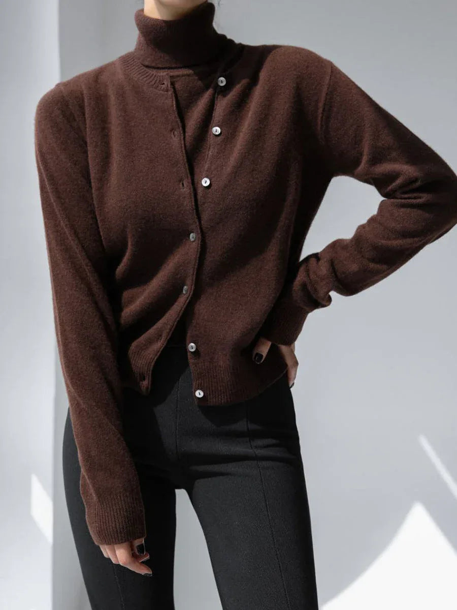 Classic knit vest and button cardigan ensemble - View 9 | TEVQA