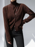 Classic knit vest and button cardigan ensemble - View 9 | TEVQA