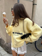 EMESTUDIOS Graphic Knit Sweater - View 6 | TEVQA