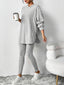 Ribbed Knit Hoodie and Leggings Set - View 7 | TEVQA