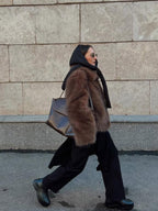 Faux Fur Lapel Jacket - View 11 | TEVQA