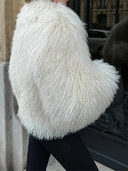 Shaggy Faux Fur Crop Jacket - View 11 | TEVQA