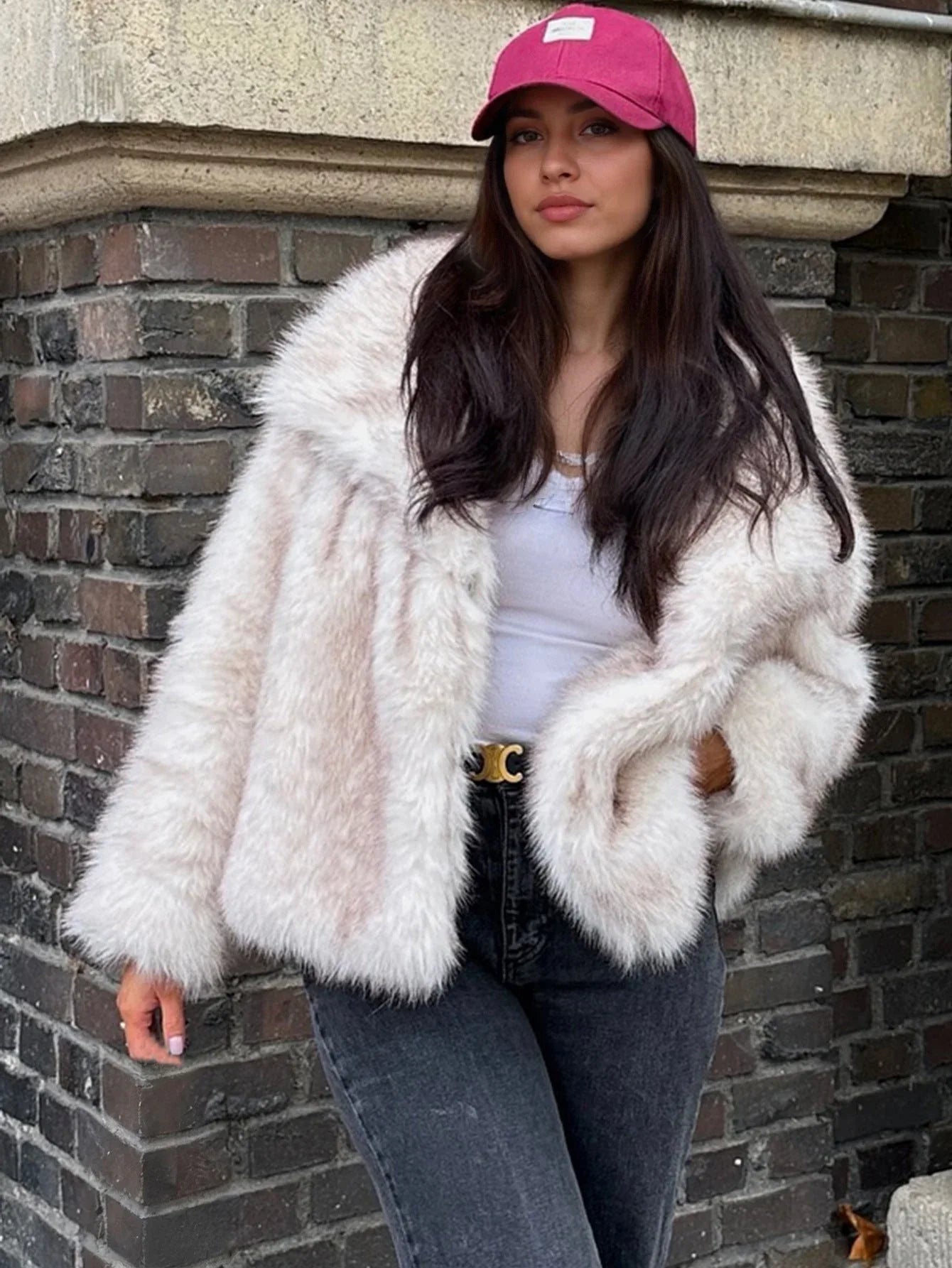 Faux Fur Cropped Jacket Secondary image