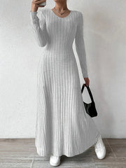 Ribbed Knit Maxi Dress - View 10 | TEVQA