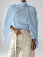 Classic knit vest and button cardigan ensemble - View 26 | TEVQA