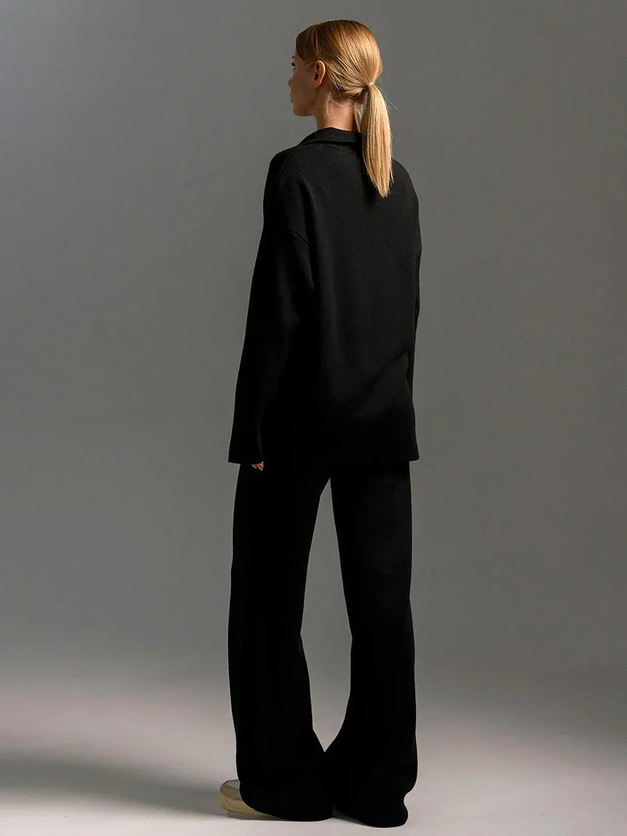 The Eleanor Polo Collar Knit Two-Piece Set - TEVQA