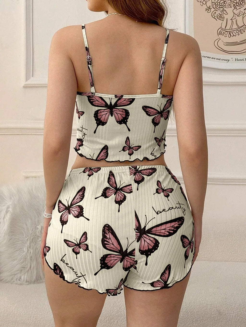 Ribbed Cami & Shorts Set - View 22 | TEVQA