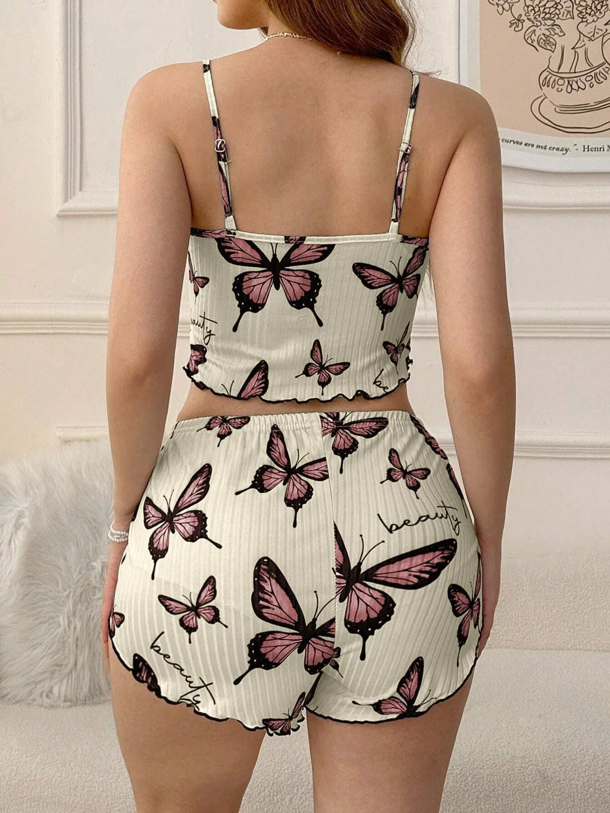 Ribbed Cami & Shorts Set - View 22 | TEVQA