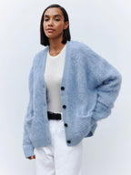 Cloud Soft Faux Mink Cardigan - View 10 | TEVQA