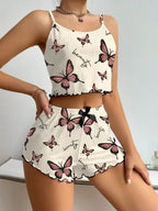 Ribbed Cami & Shorts Set - View 30 | TEVQA