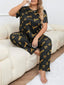 Plus Size "Love" Script Pajama Set - View 10 | TEVQA