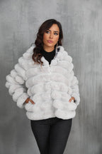 Raven Luxe Hooded Faux Fur Jacket - View 14 | TEVQA