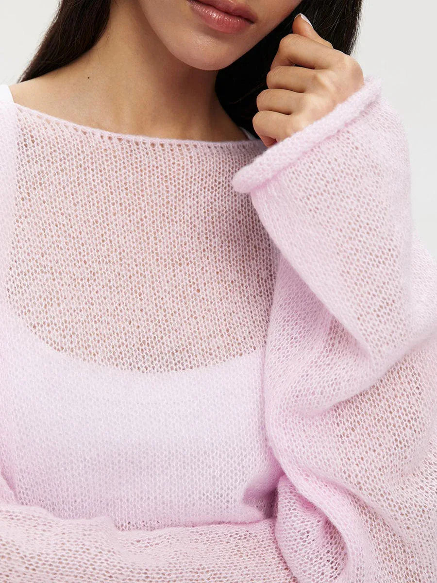 Oversized Knit Sweater - View 6 | TEVQA