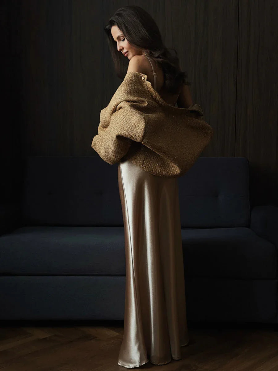 Sequin Tweed Jacket - View 12 | TEVQA