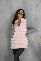 Tiered faux fur vest - View 10 | TEVQA