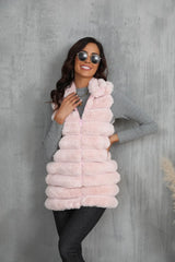 Tiered faux fur vest - View 10 | TEVQA