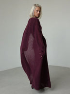 Ribbed knit maxi dress and long cardigan set - View 7 | TEVQA