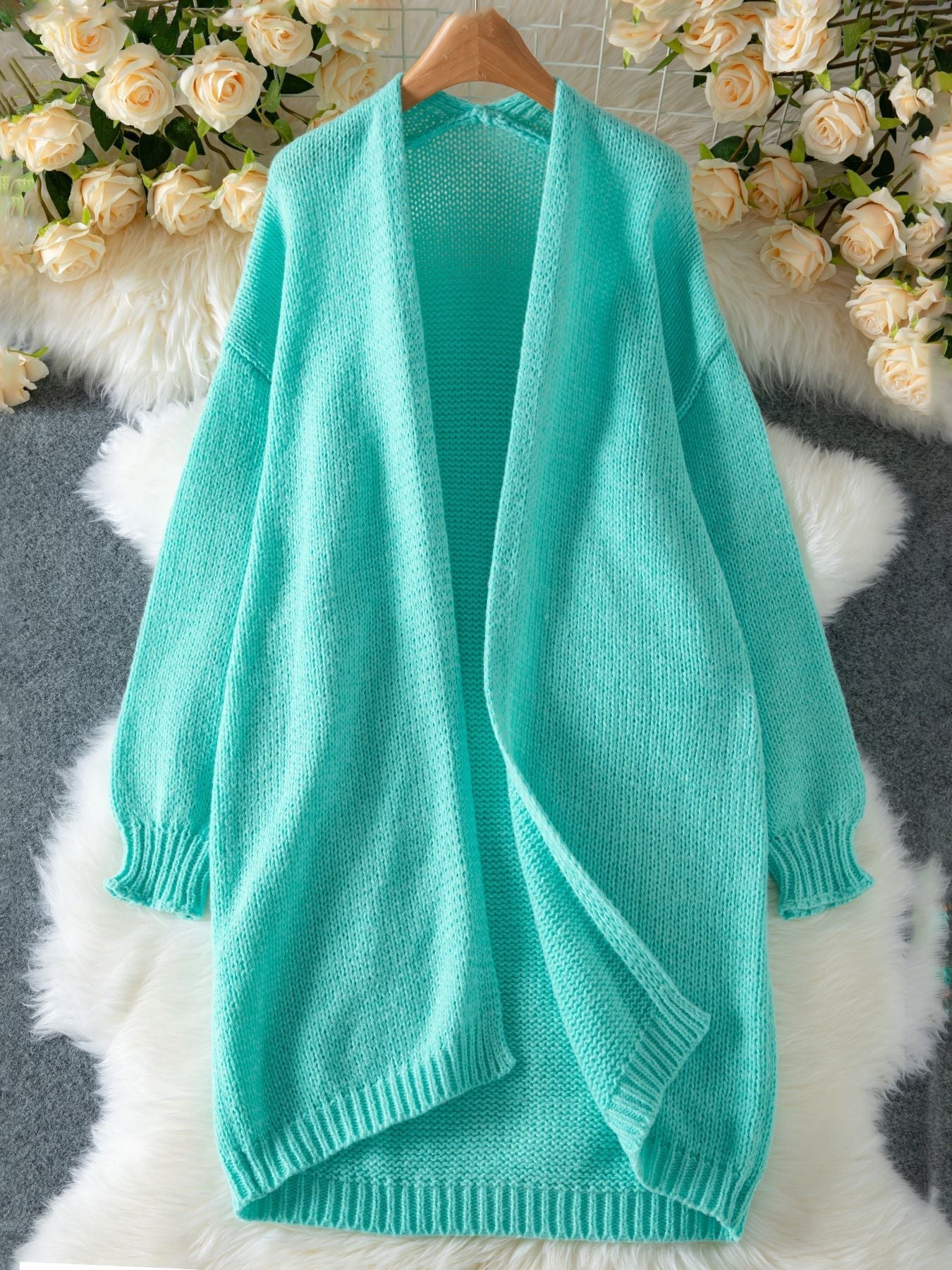 Slouchy Oversized Long Knit Cardigan