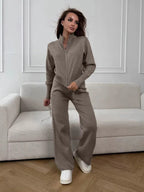 Elevated Double-Zip Knit Set - View 17 | TEVQA