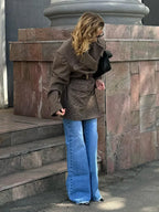 Heritage Houndstooth Wool Blend Coat - View 10 | TEVQA