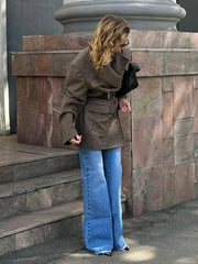 Heritage Houndstooth Wool Blend Coat - TEVQA