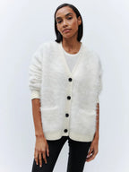 Cloud Soft Faux Mink Cardigan - View 13 | TEVQA