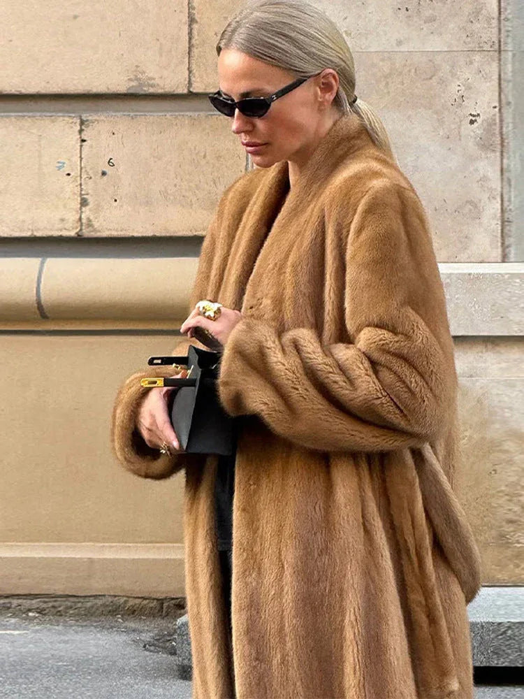 Faux Fur Maxi Coat Secondary image