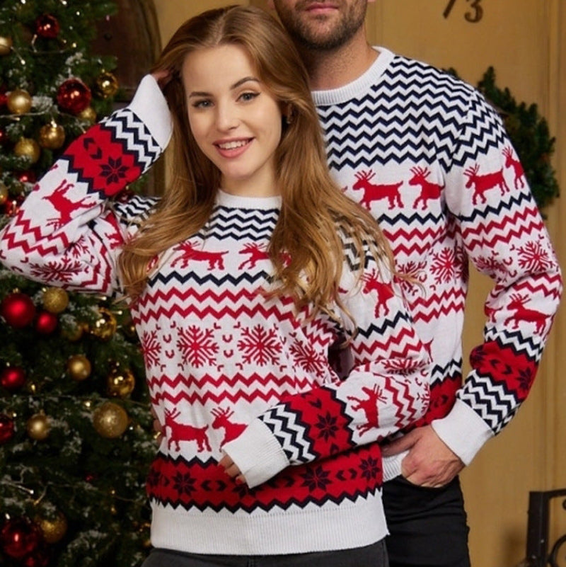 Matching Reindeer & Snowflake Knit Sweater