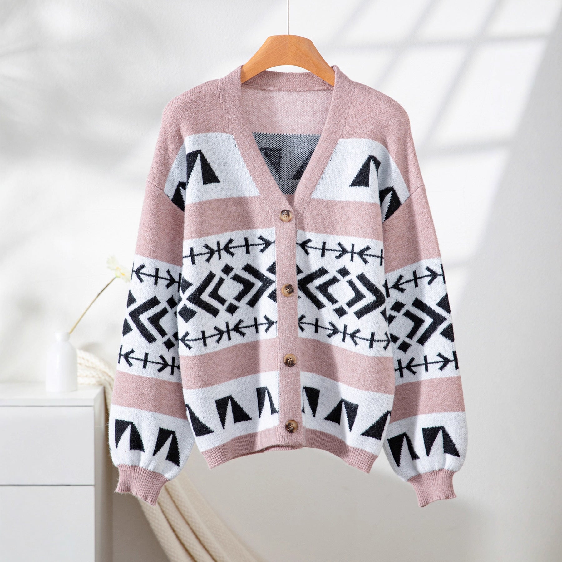 Boho Chic Geometric Aztec Cardigan