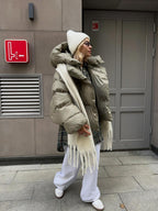 Urban Chic Oversized Hooded Puffer Jacket - TEVQA
