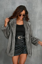 Gradient Faux Fur Coat - View 12 | TEVQA