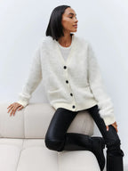 Cloud Soft Faux Mink Cardigan - View 16 | TEVQA