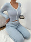 Ribbed knit pajama set - View 26 | TEVQA