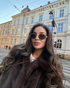 Faux Fur Cropped Jacket - View 6 | TEVQA