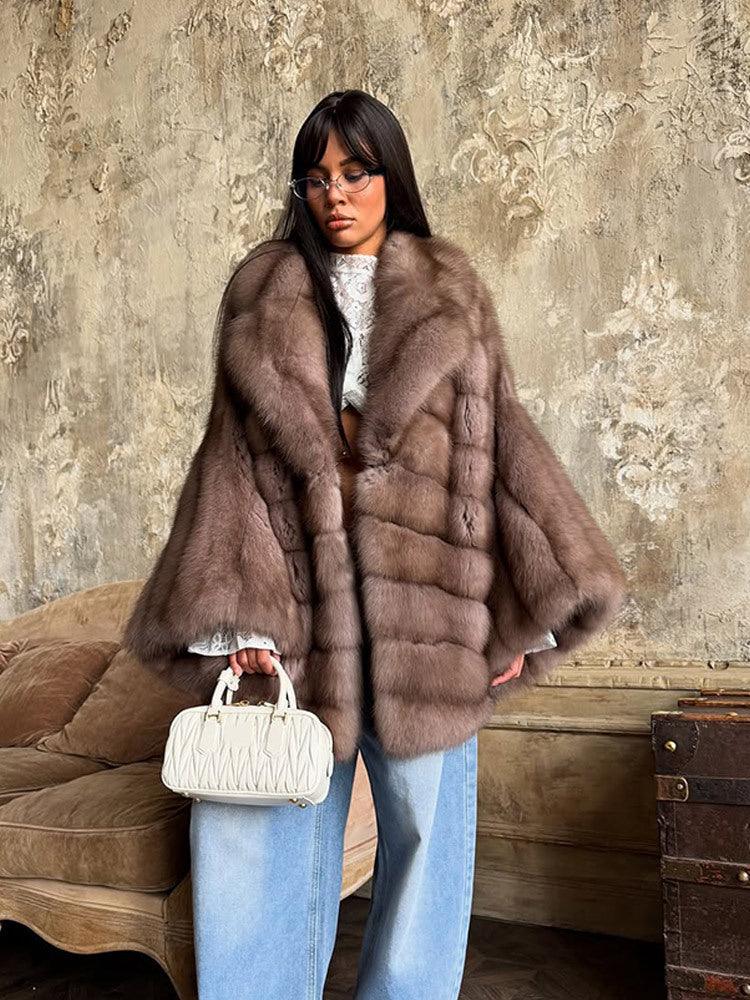 Mink-style faux fur coat - View 11 | TEVQA