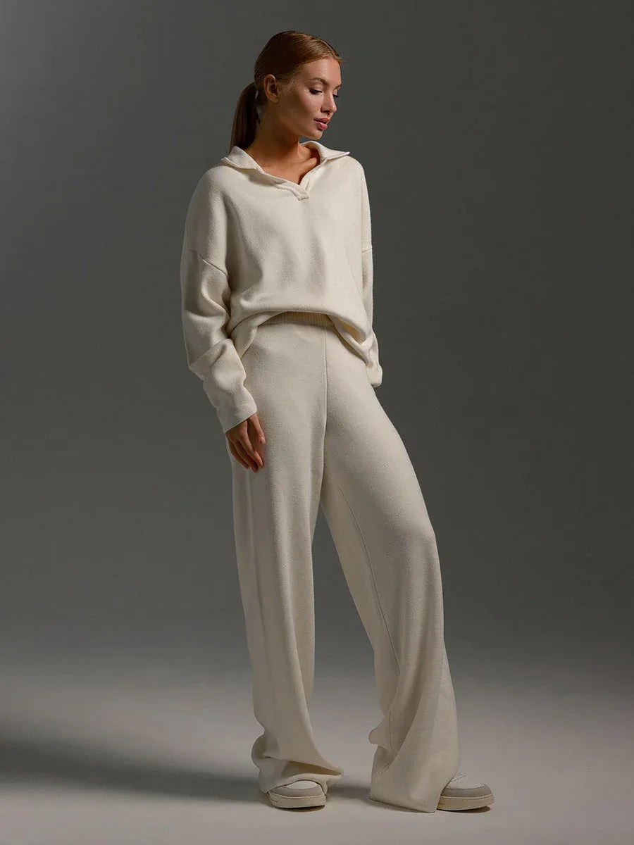 The Eleanor Polo Collar Knit Two-Piece Set - TEVQA