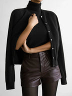 Classic knit vest and button cardigan ensemble - View 32 | TEVQA