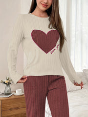 Coquette Heart Patch Colorblock Lounge Set