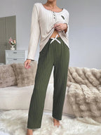 Ribbed lounge set with heart patch - View 24 | TEVQA
