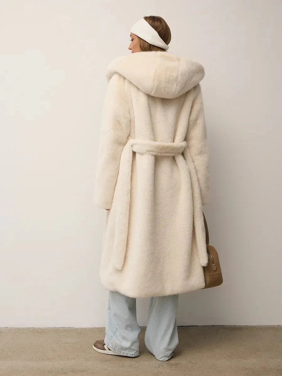 Long faux fur coat - View 12 | TEVQA