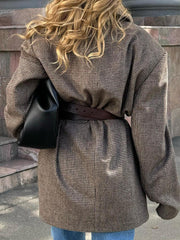 Heritage Houndstooth Wool Blend Coat - TEVQA