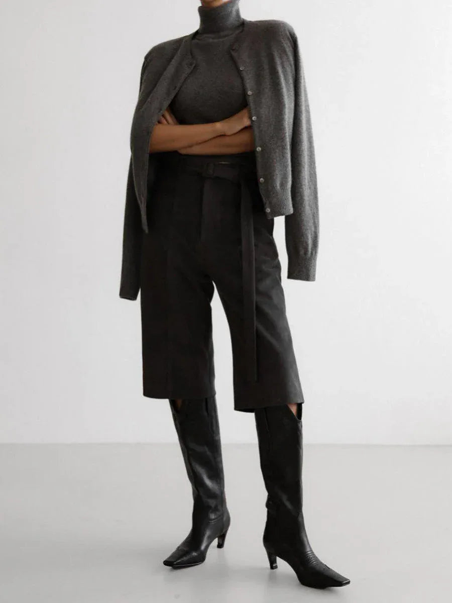 Classic knit vest and button cardigan ensemble - View 20 | TEVQA